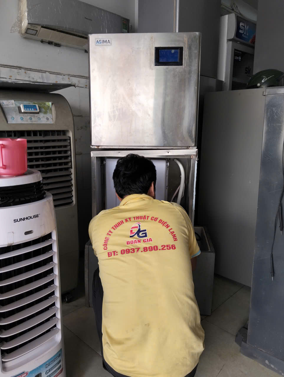 Sửa máy làm đá viên Asima